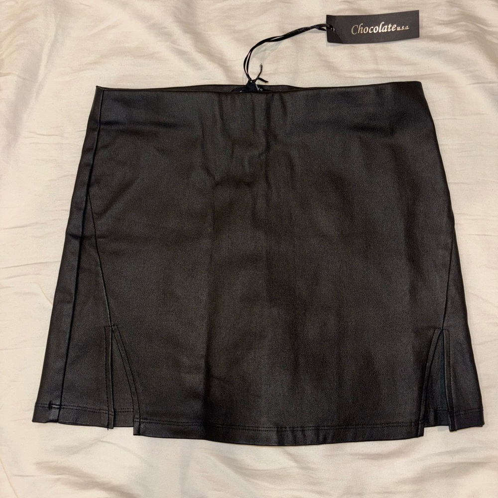 Chocolate Mini Skirt in Sleek Black